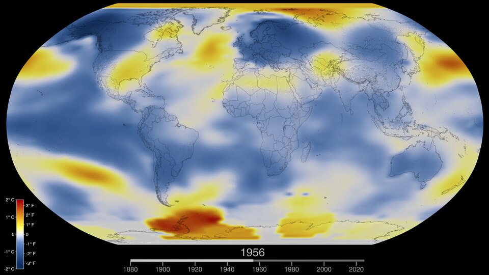 1880- Global surface temperature - heat map animation - NASA SVS.webm