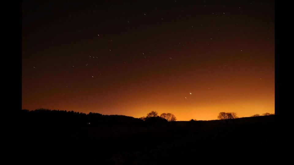 Orion constellation setting.webm